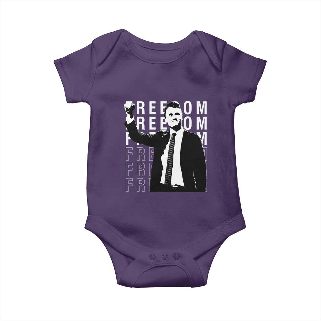 Freedom Charlie Kirk Tribute Baby Onesie A True Patriot Leagacy Memorial - Wonder Print Shop