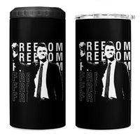 Freedom Charlie Kirk Tribute 4 in 1 Can Cooler Tumbler A True Patriot Leagacy Memorial - Wonder Print Shop