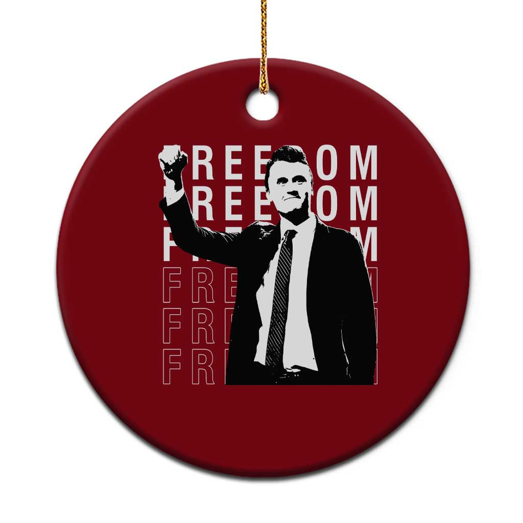 Freedom Charlie Kirk Tribute Ceramic Ornament A True Patriot Leagacy Memorial - Wonder Print Shop