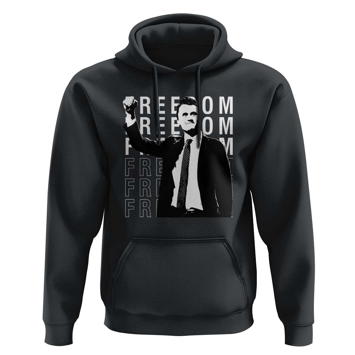 Freedom Charlie Kirk Tribute Hoodie A True Patriot Leagacy Memorial - Wonder Print Shop