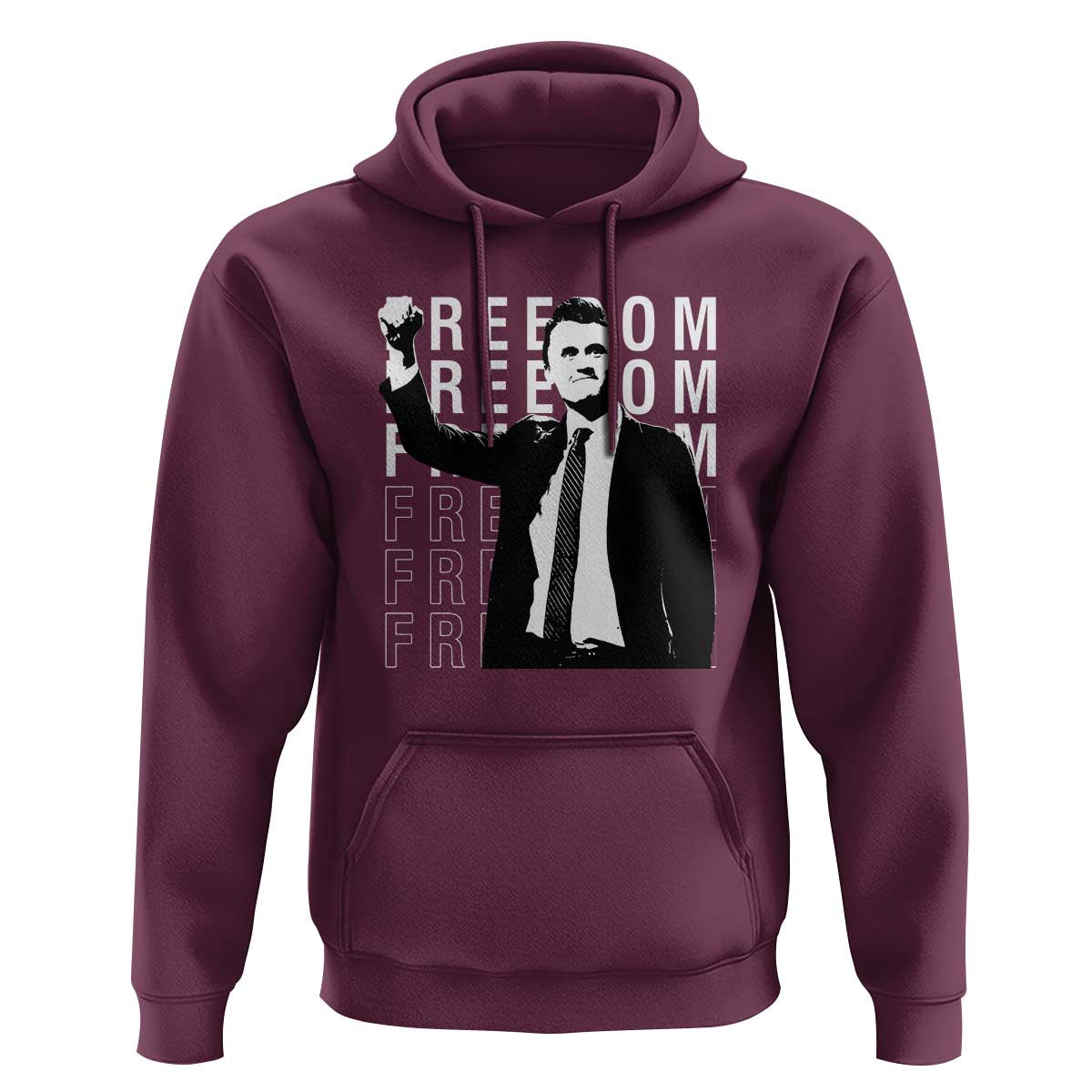 Freedom Charlie Kirk Tribute Hoodie A True Patriot Leagacy Memorial - Wonder Print Shop