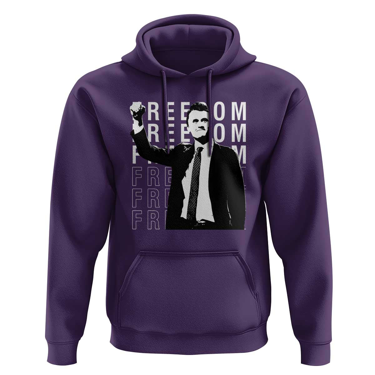 Freedom Charlie Kirk Tribute Hoodie A True Patriot Leagacy Memorial - Wonder Print Shop