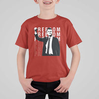 Freedom Charlie Kirk Tribute T Shirt For Kid A True Patriot Leagacy Memorial - Wonder Print Shop