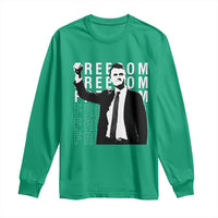 Freedom Charlie Kirk Tribute Long Sleeve Shirt A True Patriot Leagacy Memorial - Wonder Print Shop