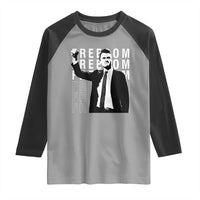 Freedom Charlie Kirk Tribute Raglan Shirt A True Patriot Leagacy Memorial - Wonder Print Shop