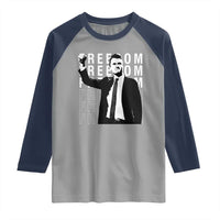 Freedom Charlie Kirk Tribute Raglan Shirt A True Patriot Leagacy Memorial - Wonder Print Shop