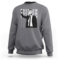 Freedom Charlie Kirk Tribute Sweatshirt A True Patriot Leagacy Memorial - Wonder Print Shop