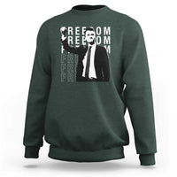 Freedom Charlie Kirk Tribute Sweatshirt A True Patriot Leagacy Memorial - Wonder Print Shop