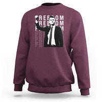 Freedom Charlie Kirk Tribute Sweatshirt A True Patriot Leagacy Memorial - Wonder Print Shop