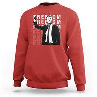 Freedom Charlie Kirk Tribute Sweatshirt A True Patriot Leagacy Memorial - Wonder Print Shop