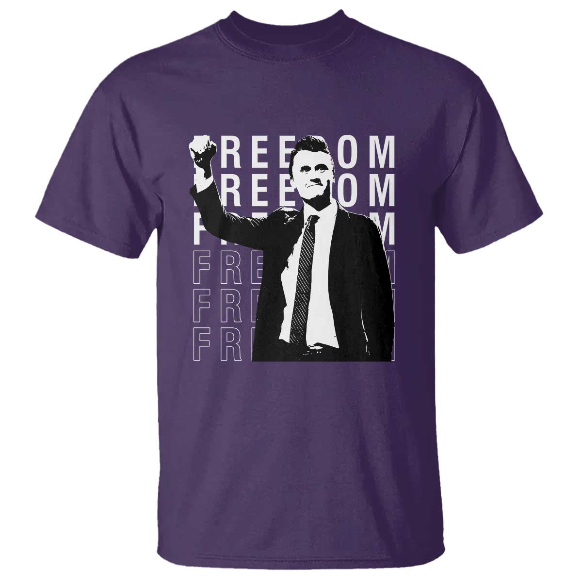 Freedom Charlie Kirk Tribute T Shirt A True Patriot Leagacy Memorial - Wonder Print Shop