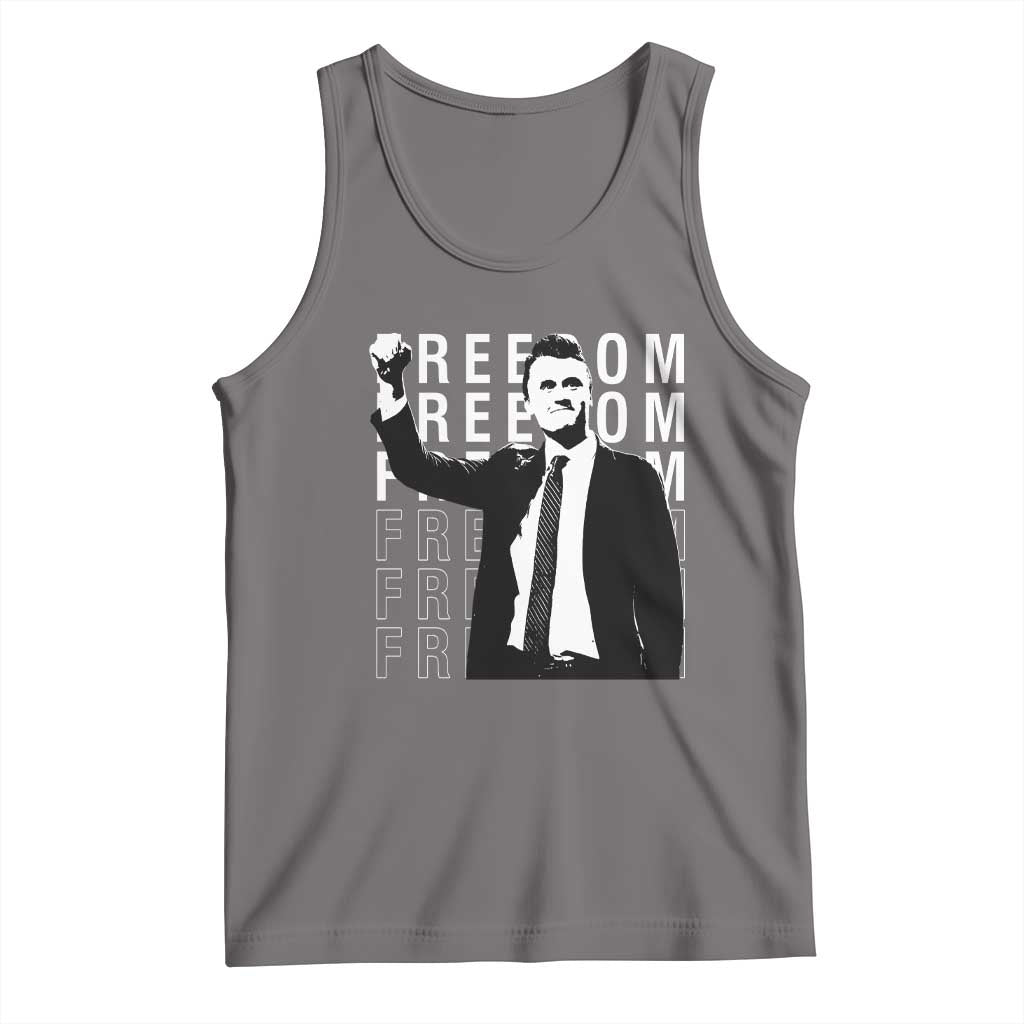 Freedom Charlie Kirk Tribute Tank Top A True Patriot Leagacy Memorial - Wonder Print Shop