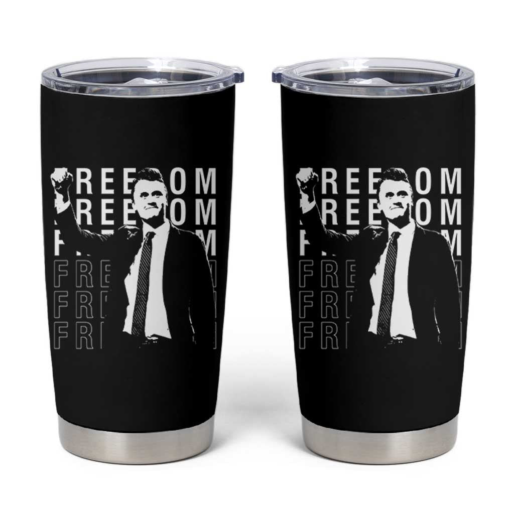 Freedom Charlie Kirk Tribute Tumbler Cup A True Patriot Leagacy Memorial - Wonder Print Shop