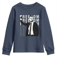 Freedom Charlie Kirk Tribute Youth Sweatshirt A True Patriot Leagacy Memorial - Wonder Print Shop