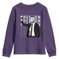 Freedom Charlie Kirk Tribute Youth Sweatshirt A True Patriot Leagacy Memorial - Wonder Print Shop