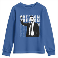 Freedom Charlie Kirk Tribute Youth Sweatshirt A True Patriot Leagacy Memorial - Wonder Print Shop