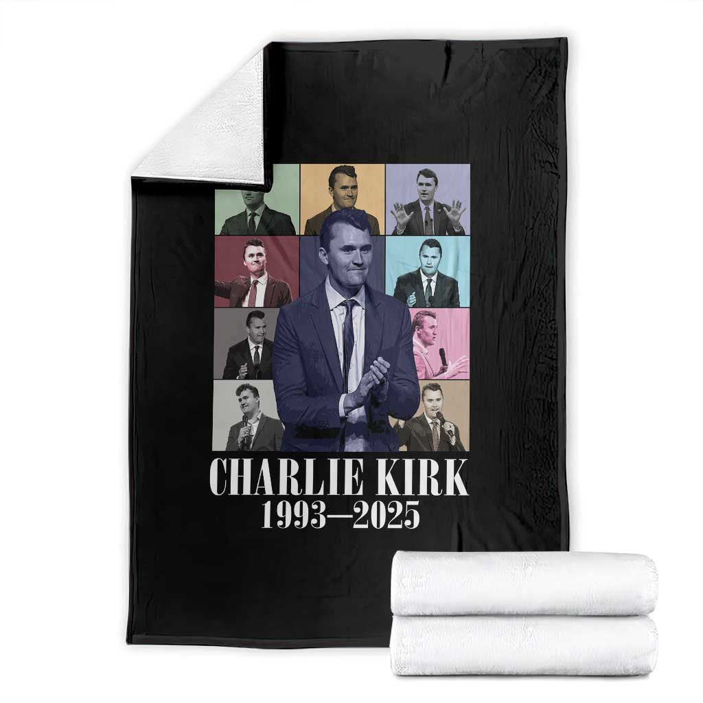 Legacy of Charlie Kirk Throw Blanket 1993 2025 Memorial Pop Art Tribute Graphic - Wonder Print Shop