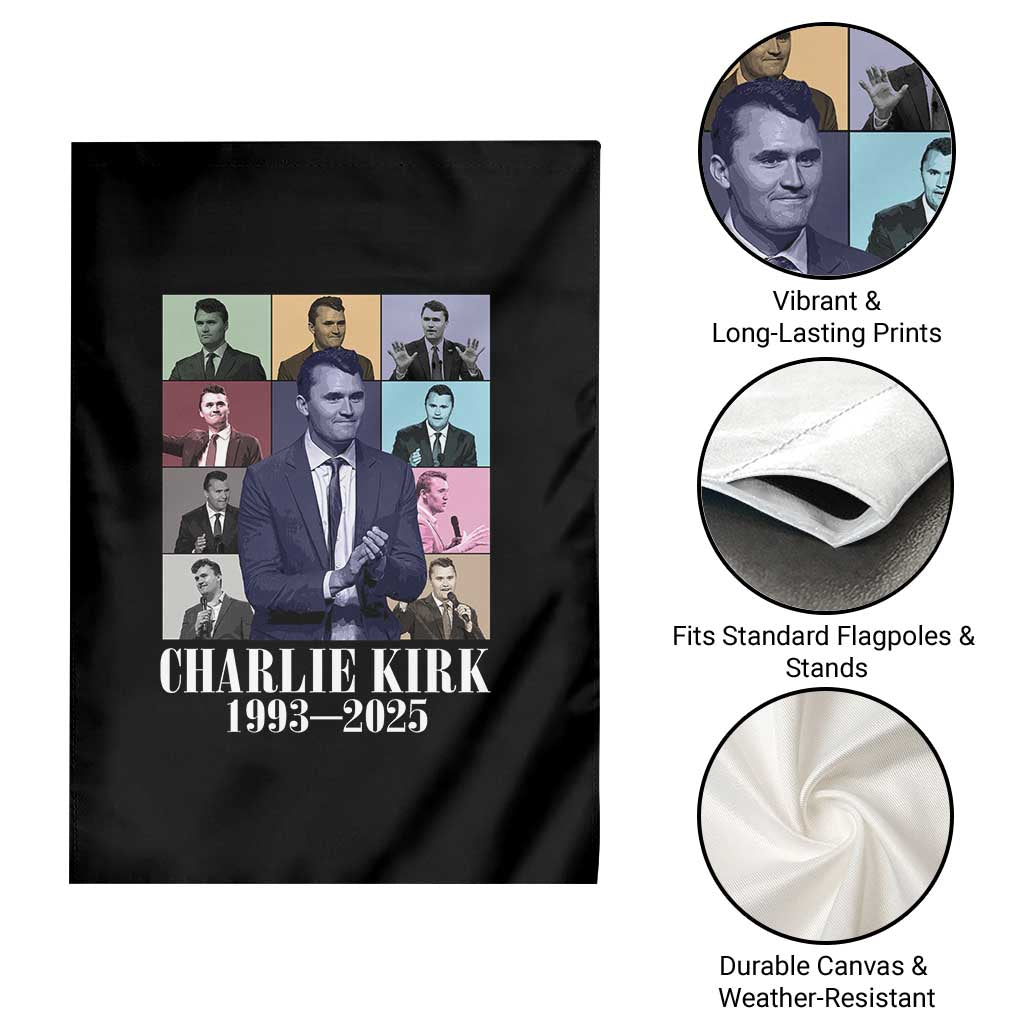 Legacy of Charlie Kirk Garden Flag 1993 2025 Memorial Pop Art Tribute Graphic - Wonder Print Shop