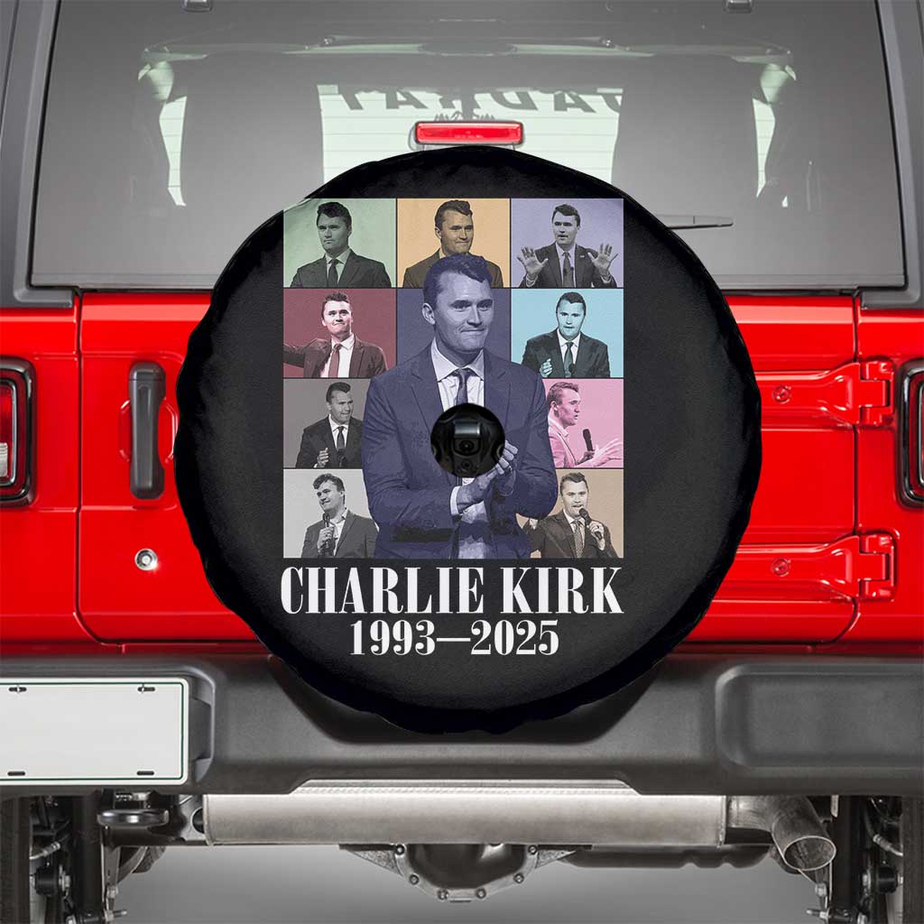 Legacy of Charlie Kirk Spare Tire Cover 1993 2025 Memorial Pop Art Tribute Graphic - Wonder Print Shop