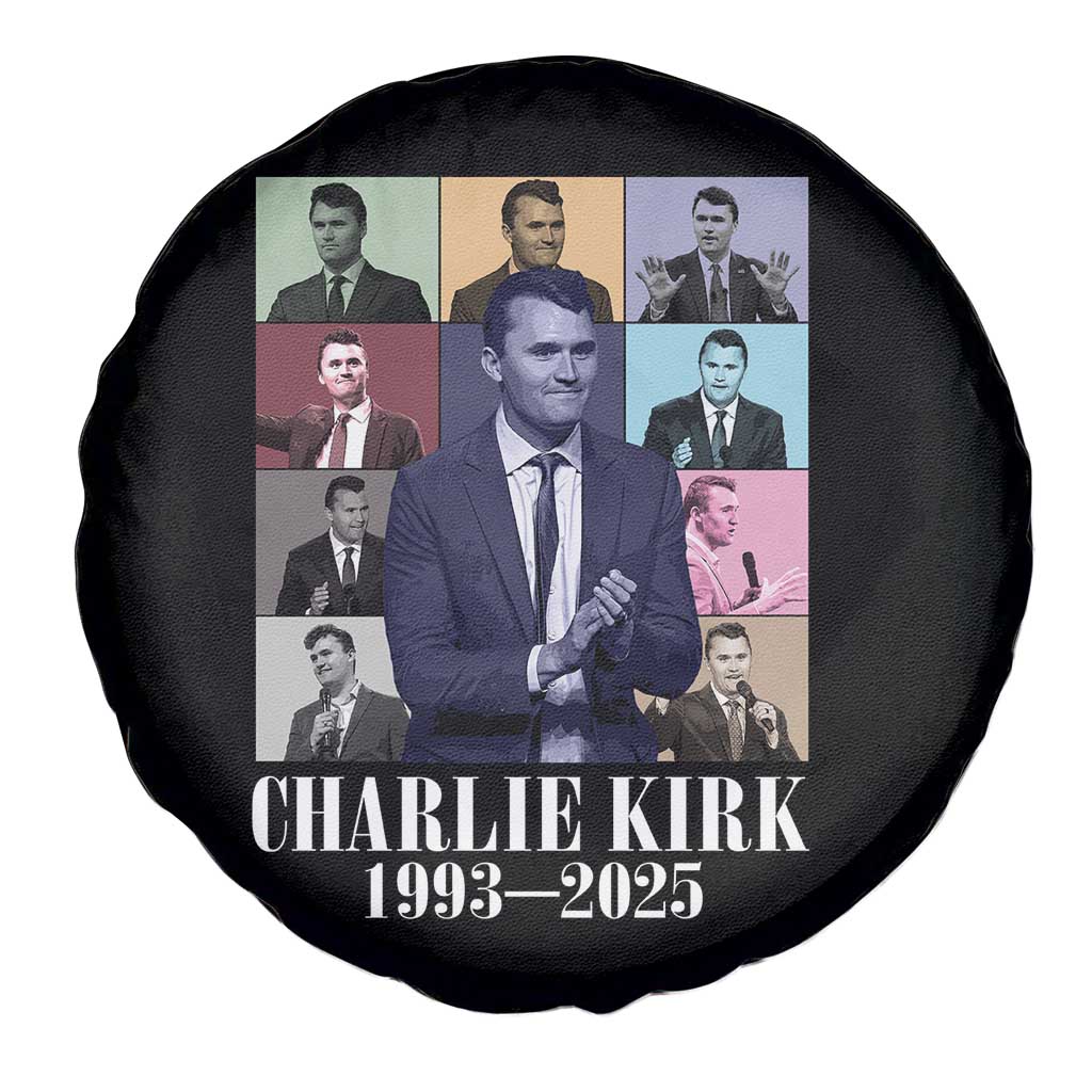 Legacy of Charlie Kirk Spare Tire Cover 1993 2025 Memorial Pop Art Tribute Graphic - Wonder Print Shop