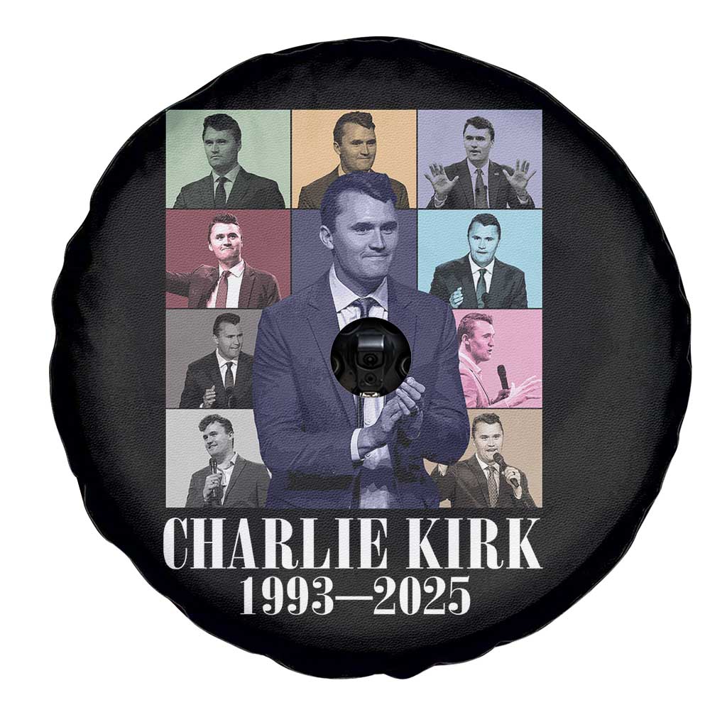 Legacy of Charlie Kirk Spare Tire Cover 1993 2025 Memorial Pop Art Tribute Graphic - Wonder Print Shop