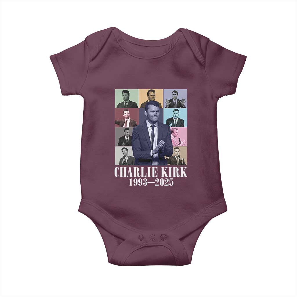 Legacy of Charlie Kirk Baby Onesie 1993 2025 Memorial Pop Art Tribute Graphic - Wonder Print Shop