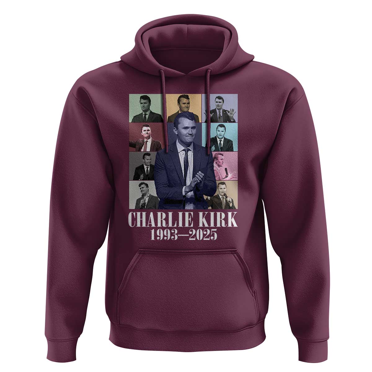 Legacy of Charlie Kirk Hoodie 1993 2025 Memorial Pop Art Tribute Graphic - Wonder Print Shop