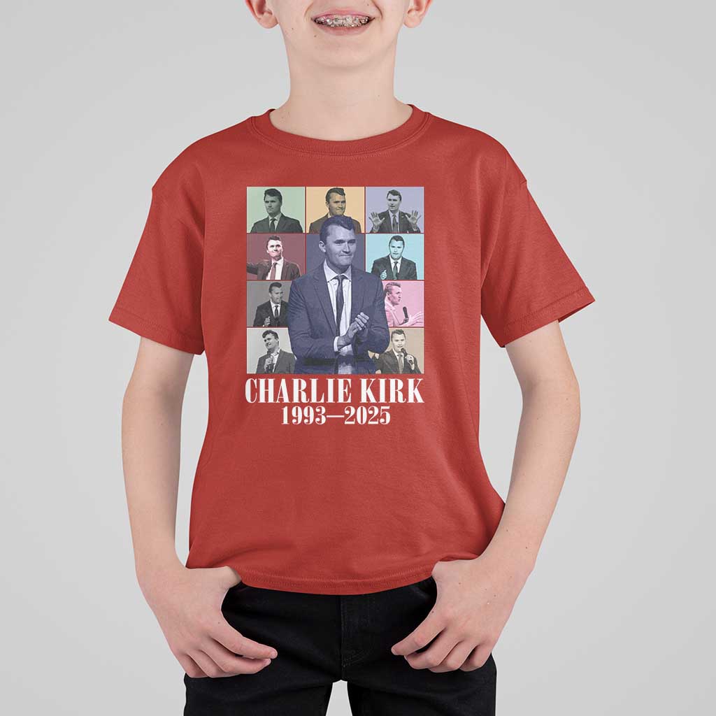 Legacy of Charlie Kirk T Shirt For Kid 1993 2025 Memorial Pop Art Tribute Graphic - Wonder Print Shop