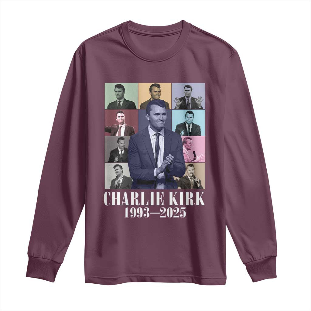Legacy of Charlie Kirk Long Sleeve Shirt 1993 2025 Memorial Pop Art Tribute Graphic - Wonder Print Shop