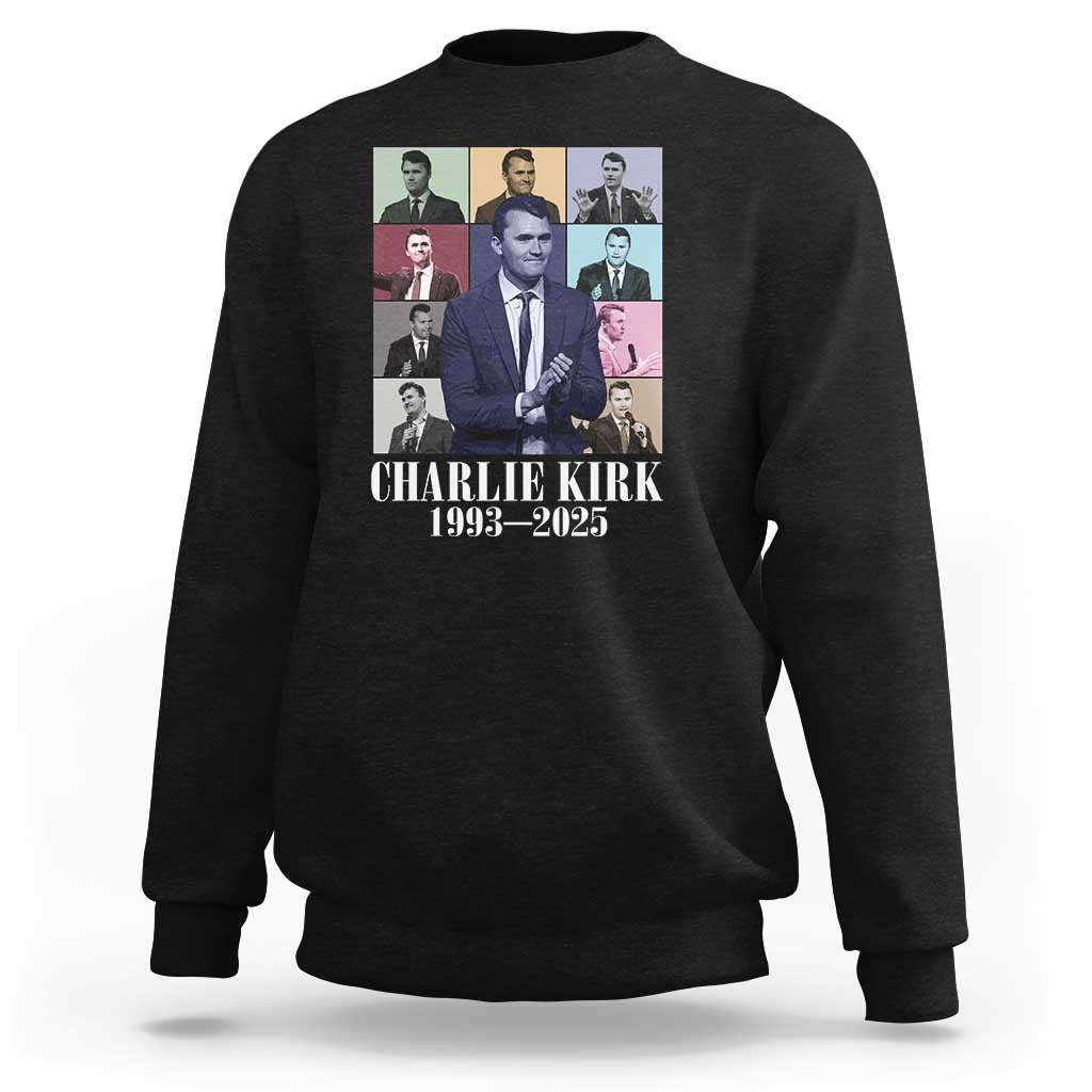 Legacy of Charlie Kirk Sweatshirt 1993 2025 Memorial Pop Art Tribute Graphic - Wonder Print Shop