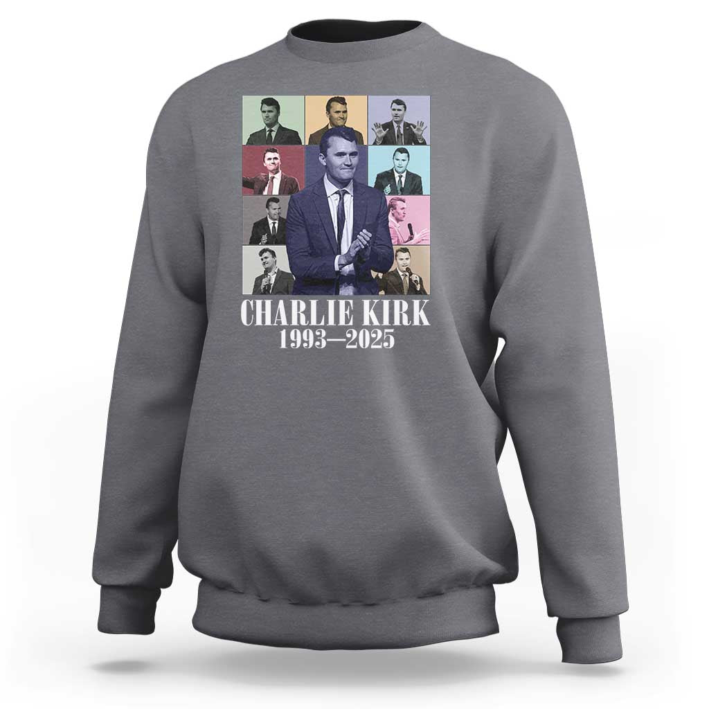 Legacy of Charlie Kirk Sweatshirt 1993 2025 Memorial Pop Art Tribute Graphic - Wonder Print Shop
