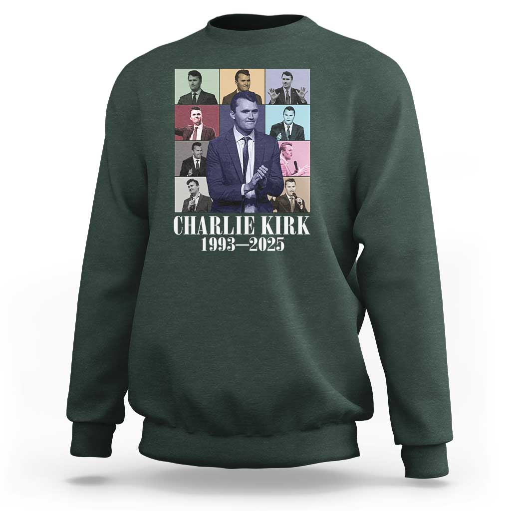 Legacy of Charlie Kirk Sweatshirt 1993 2025 Memorial Pop Art Tribute Graphic - Wonder Print Shop