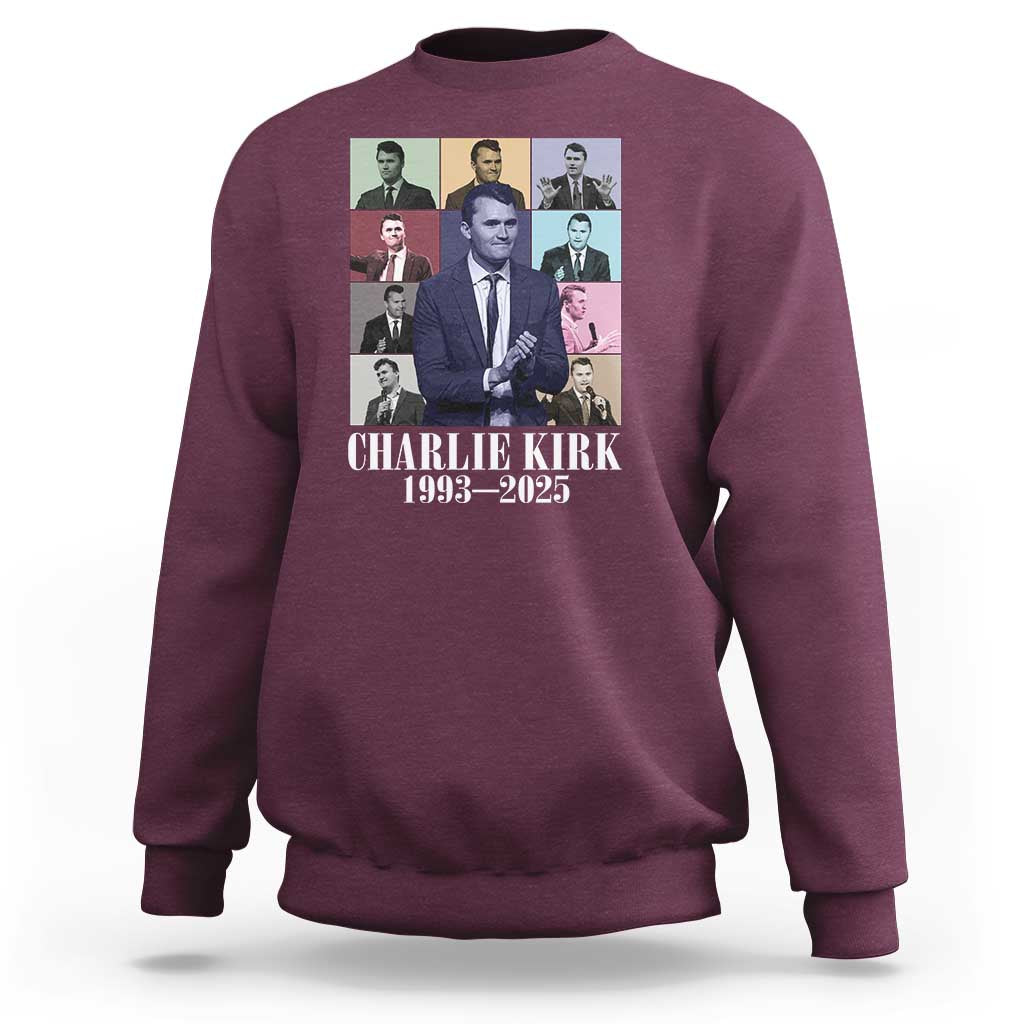 Legacy of Charlie Kirk Sweatshirt 1993 2025 Memorial Pop Art Tribute Graphic - Wonder Print Shop