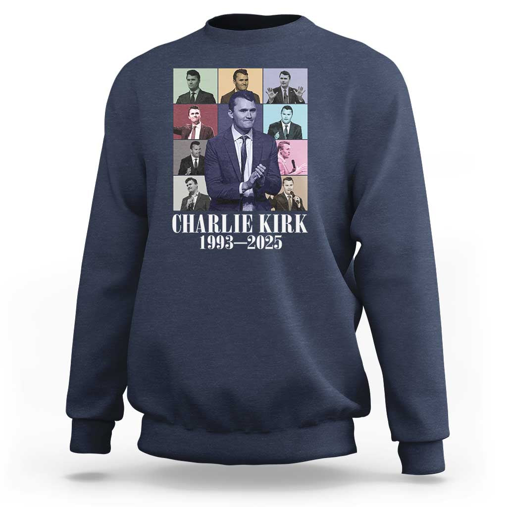 Legacy of Charlie Kirk Sweatshirt 1993 2025 Memorial Pop Art Tribute Graphic - Wonder Print Shop