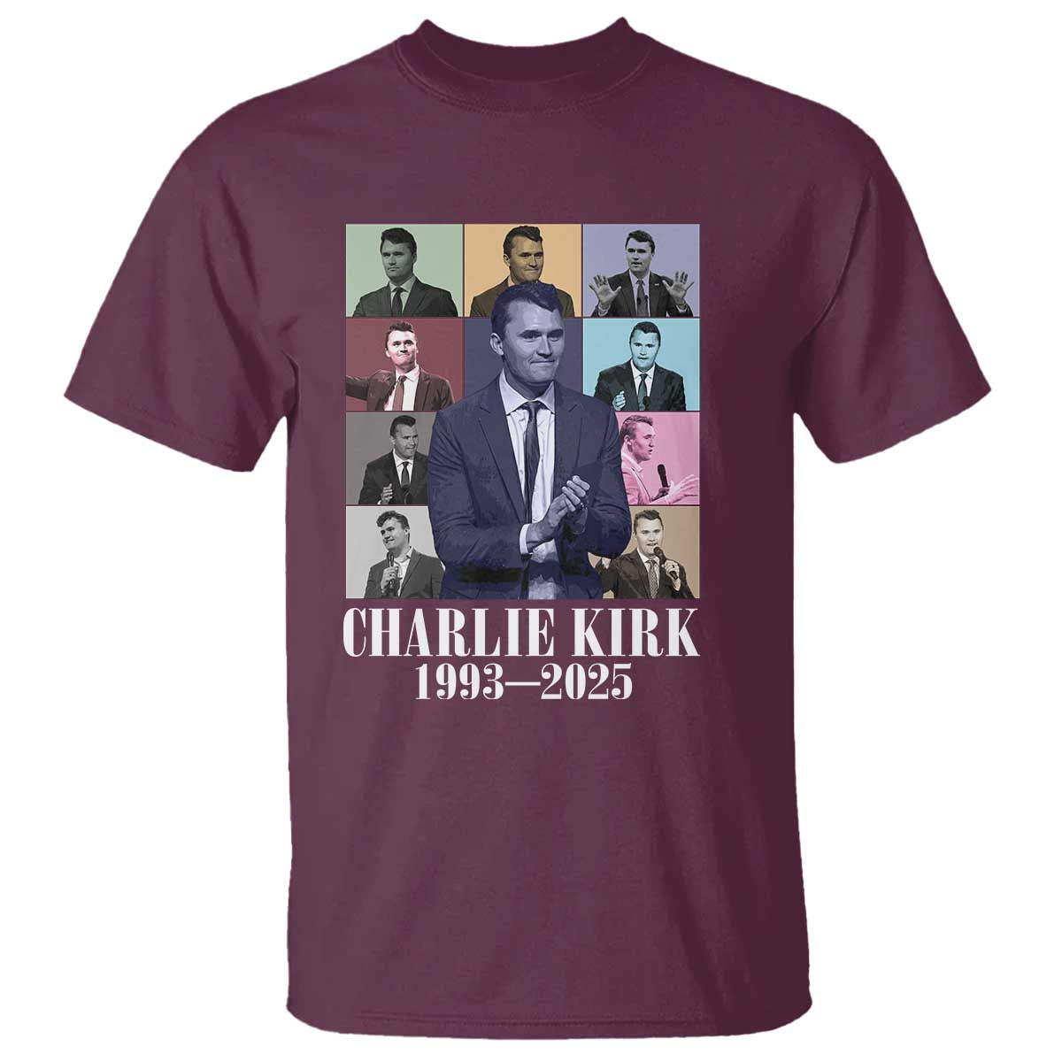 Legacy of Charlie Kirk T Shirt 1993 2025 Memorial Pop Art Tribute Graphic - Wonder Print Shop