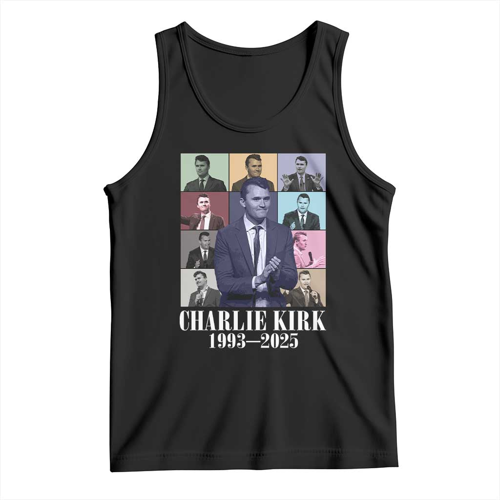 Legacy of Charlie Kirk Tank Top 1993 2025 Memorial Pop Art Tribute Graphic - Wonder Print Shop
