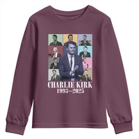 Legacy of Charlie Kirk Youth Sweatshirt 1993 2025 Memorial Pop Art Tribute Graphic - Wonder Print Shop