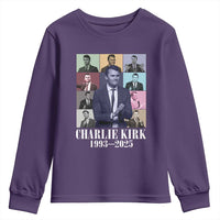 Legacy of Charlie Kirk Youth Sweatshirt 1993 2025 Memorial Pop Art Tribute Graphic - Wonder Print Shop