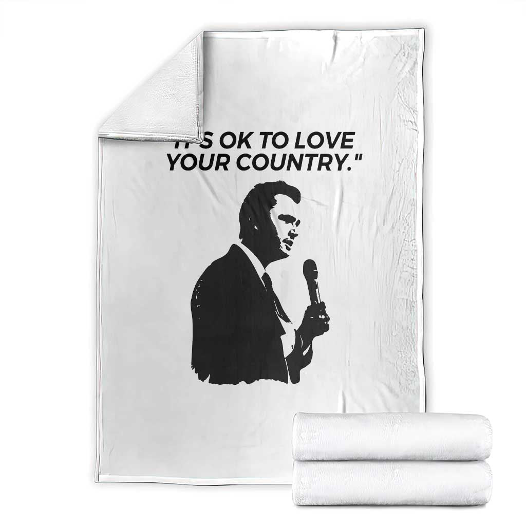 Patriotic Freedom Charlie Kirk Legacy Throw Blanket It’s OK to Love Your Country - Wonder Print Shop