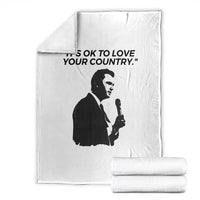 Patriotic Freedom Charlie Kirk Legacy Throw Blanket It’s OK to Love Your Country - Wonder Print Shop