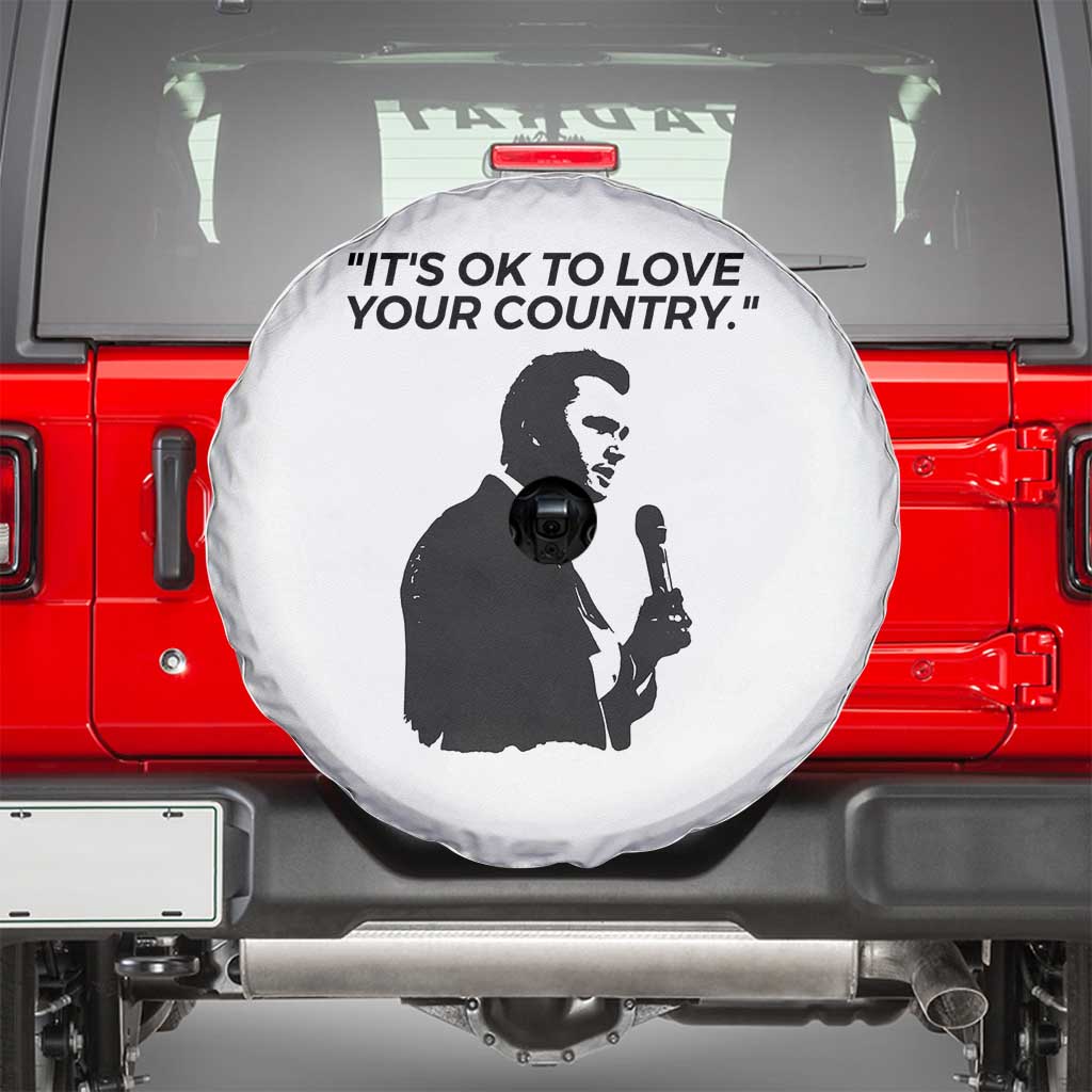Patriotic Freedom Charlie Kirk Legacy Spare Tire Cover It’s OK to Love Your Country - Wonder Print Shop