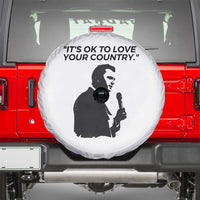 Patriotic Freedom Charlie Kirk Legacy Spare Tire Cover It’s OK to Love Your Country - Wonder Print Shop