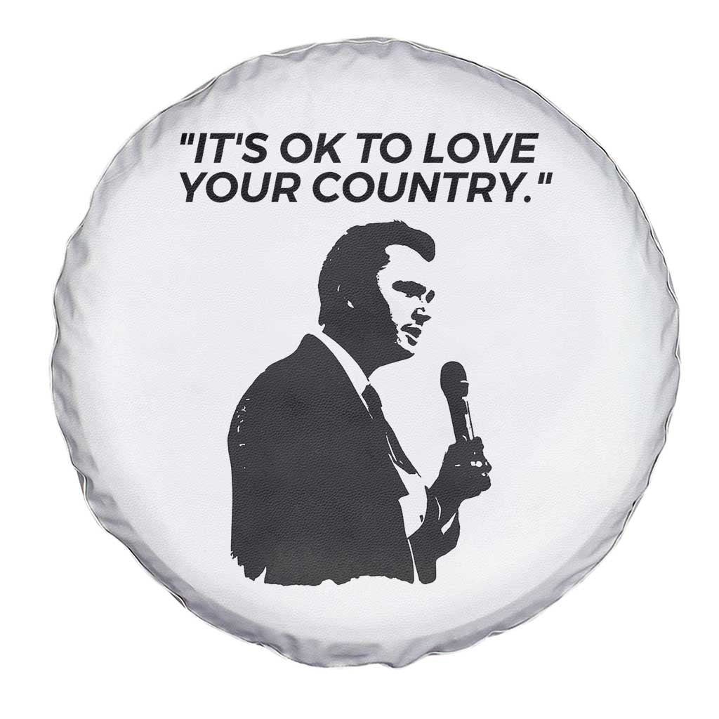 Patriotic Freedom Charlie Kirk Legacy Spare Tire Cover It’s OK to Love Your Country - Wonder Print Shop