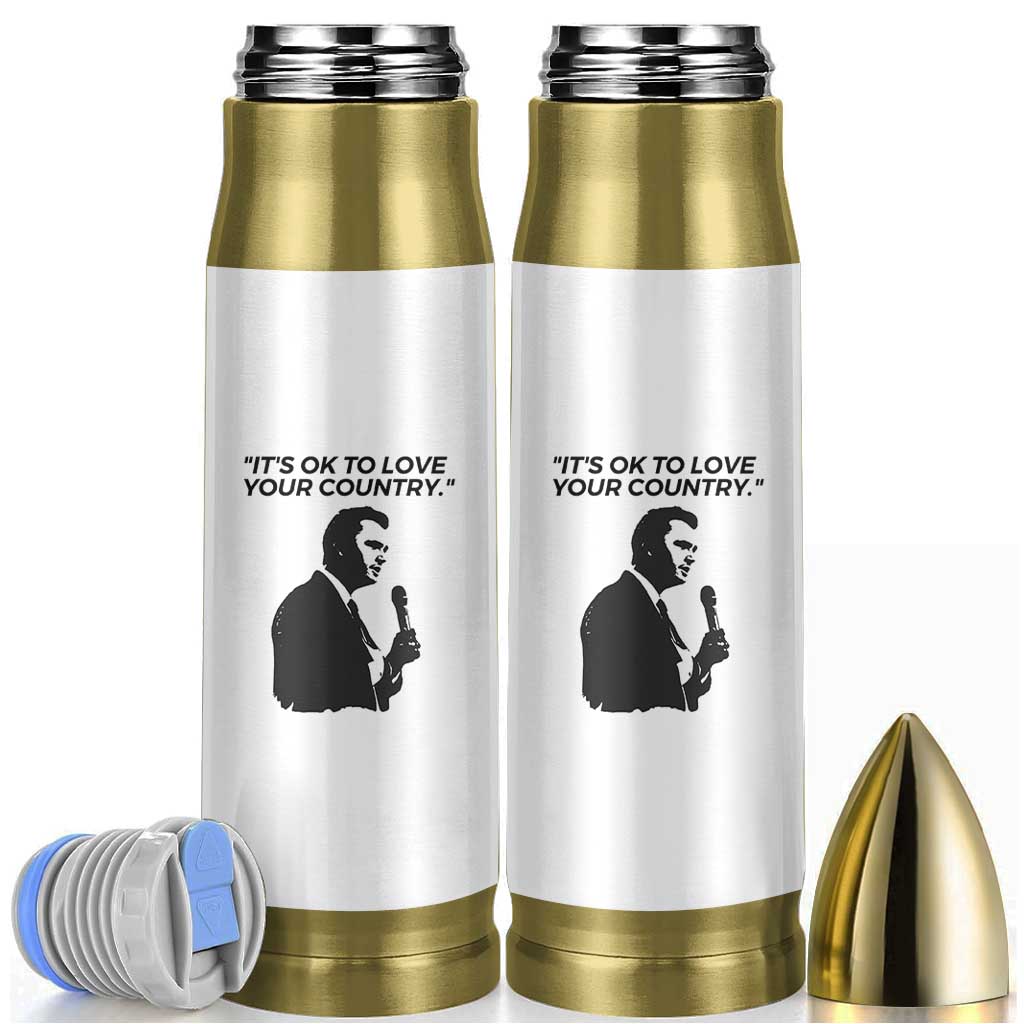 Patriotic Freedom Charlie Kirk Legacy Bullet Tumbler It’s OK to Love Your Country - Wonder Print Shop