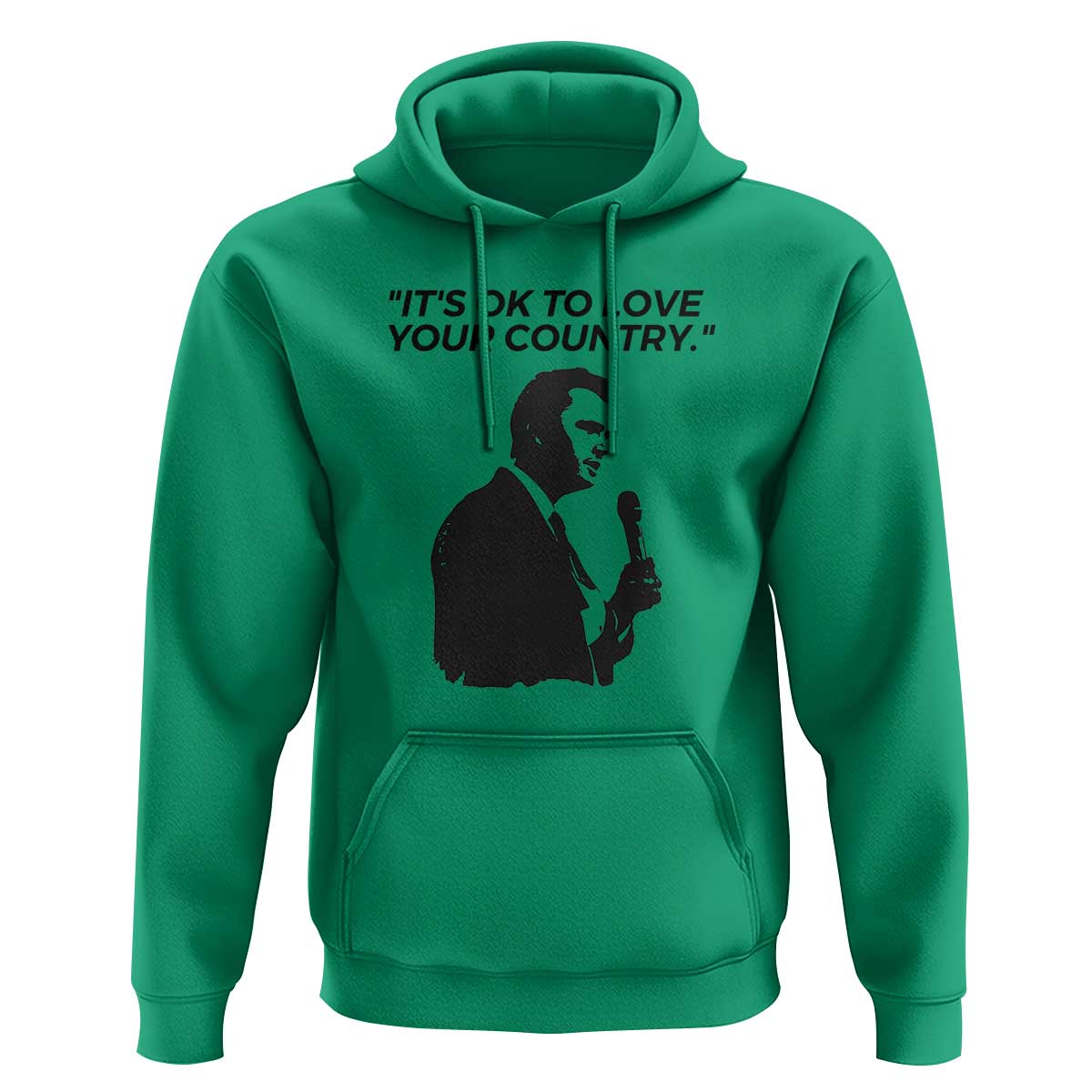 Patriotic Freedom Charlie Kirk Legacy Hoodie It’s OK to Love Your Country - Wonder Print Shop