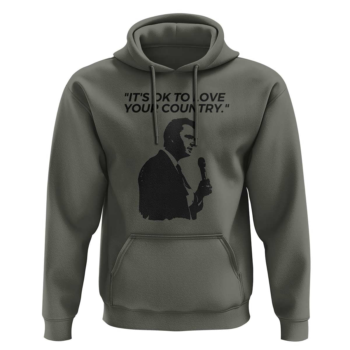 Patriotic Freedom Charlie Kirk Legacy Hoodie It’s OK to Love Your Country - Wonder Print Shop