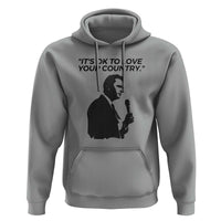Patriotic Freedom Charlie Kirk Legacy Hoodie It’s OK to Love Your Country - Wonder Print Shop