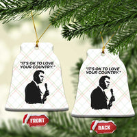 Patriotic Freedom Charlie Kirk Legacy Ceramic Ornament It’s OK to Love Your Country - Wonder Print Shop