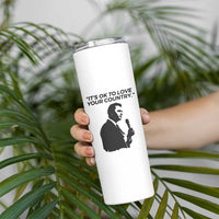 Patriotic Freedom Charlie Kirk Legacy Skinny Tumbler It’s OK to Love Your Country - Wonder Print Shop