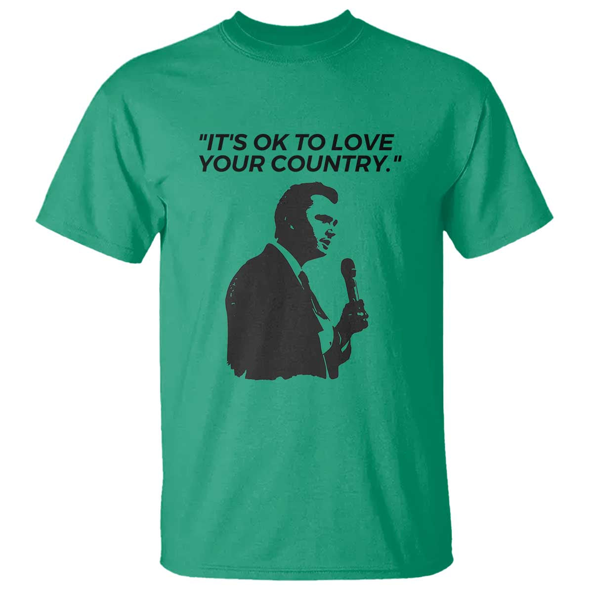 Patriotic Freedom Charlie Kirk Legacy T Shirt It’s OK to Love Your Country - Wonder Print Shop